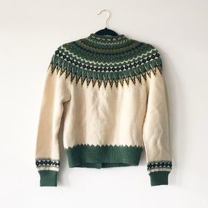 Fair aisle handmade sweater from Norway Gorgeous vintage sweater 100% wool